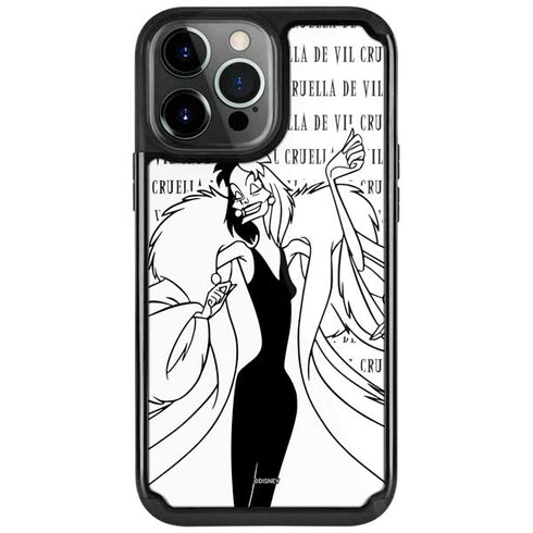Disney Villains Cruella de Vil Black and White iPhone Cases